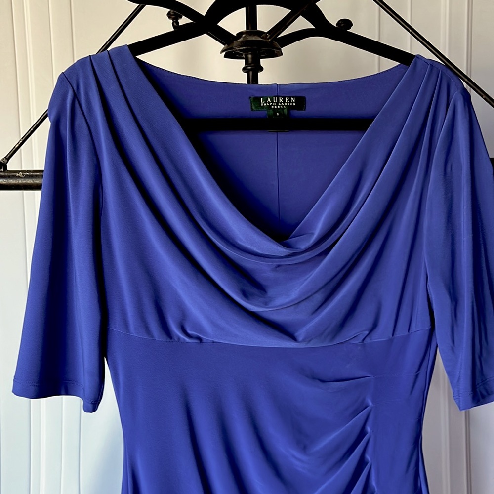 Ralph lauren dress. Periwinkle blue. Elbow sleeve